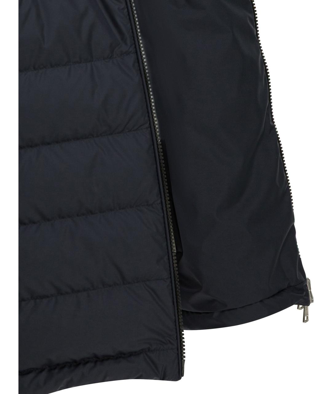 MONCLER Синяя полиамидовая куртка, фото 4