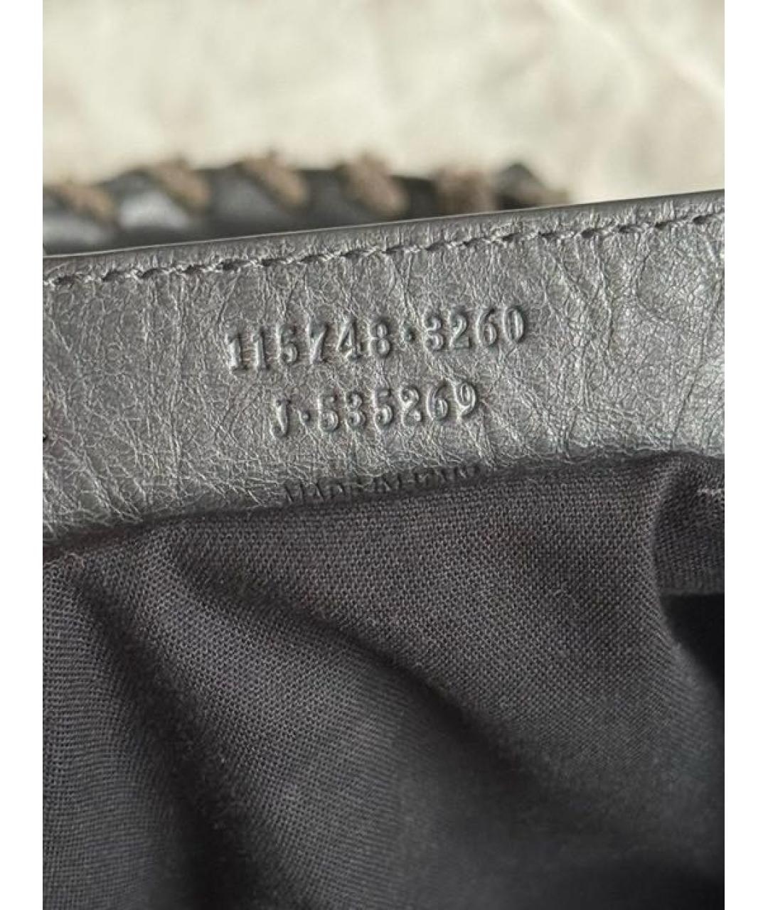 BALENCIAGA Серая кожаная сумка с короткими ручками, фото 8