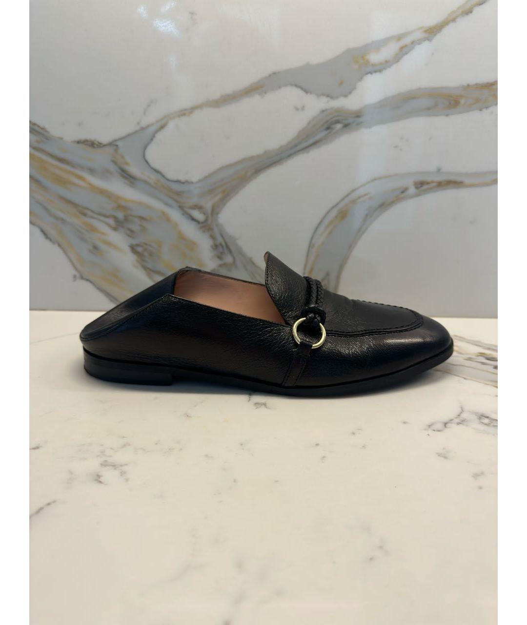 BALLY Черные кожаные лоферы, фото 4