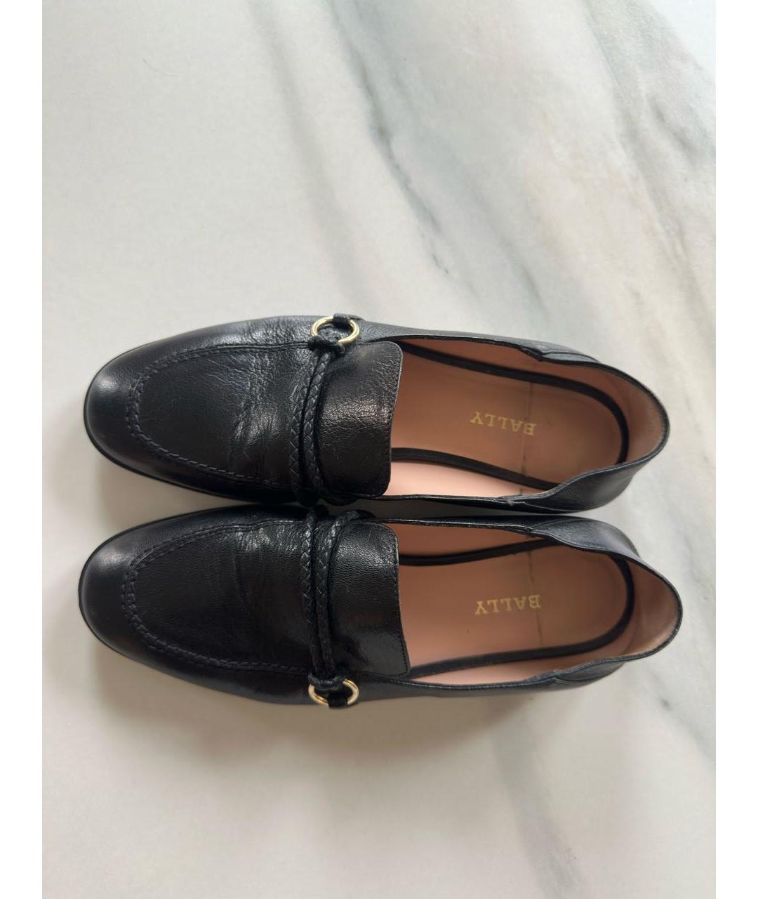 BALLY Черные кожаные лоферы, фото 3