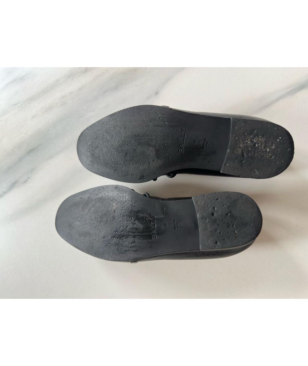 BALLY Черные кожаные лоферы, фото 5