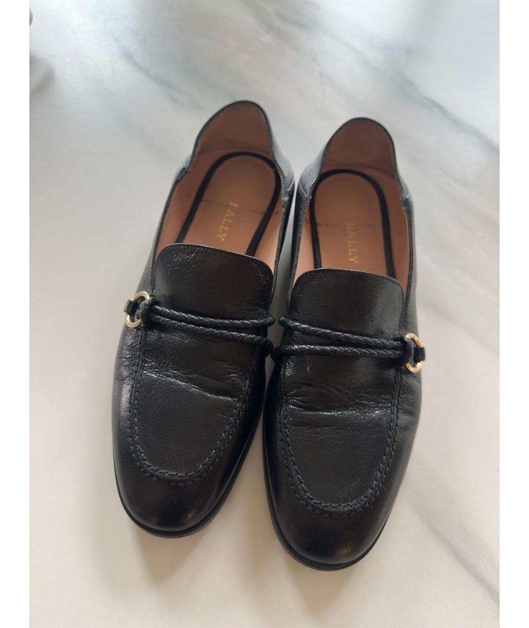 BALLY Черные кожаные лоферы, фото 2