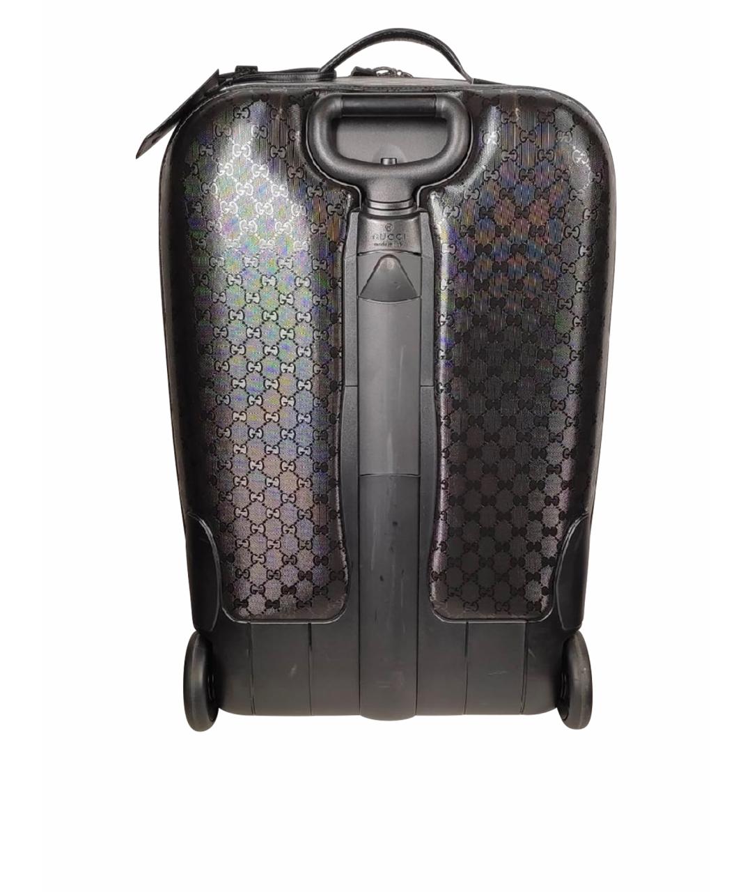 GUCCI Черный чемодан из искусственной кожи, фото 1