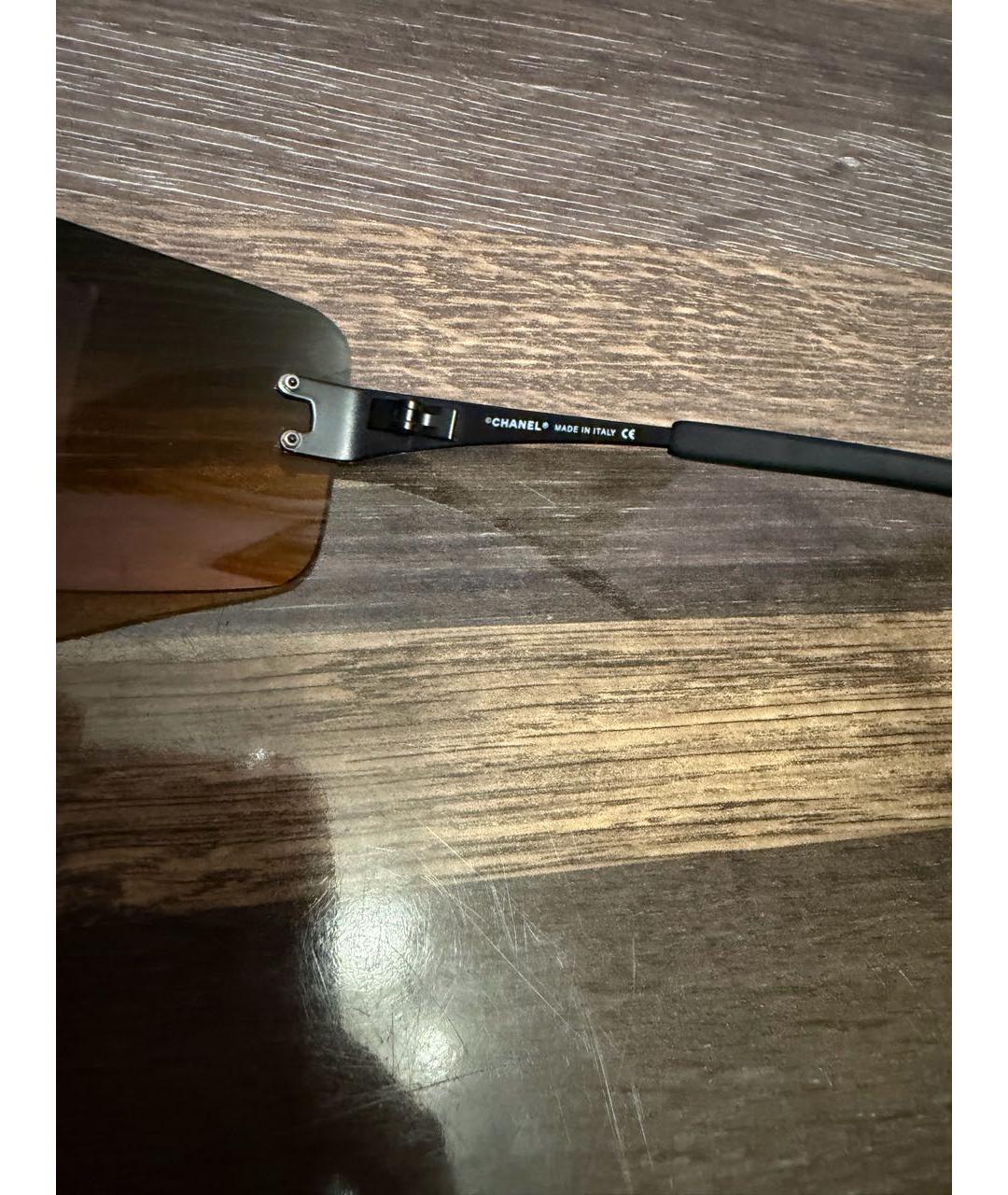 CHANEL Коричневые пластиковые солнцезащитные очки, фото 6