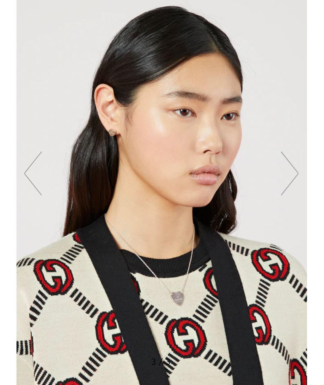 GUCCI Серебряное серебряное колье, фото 4