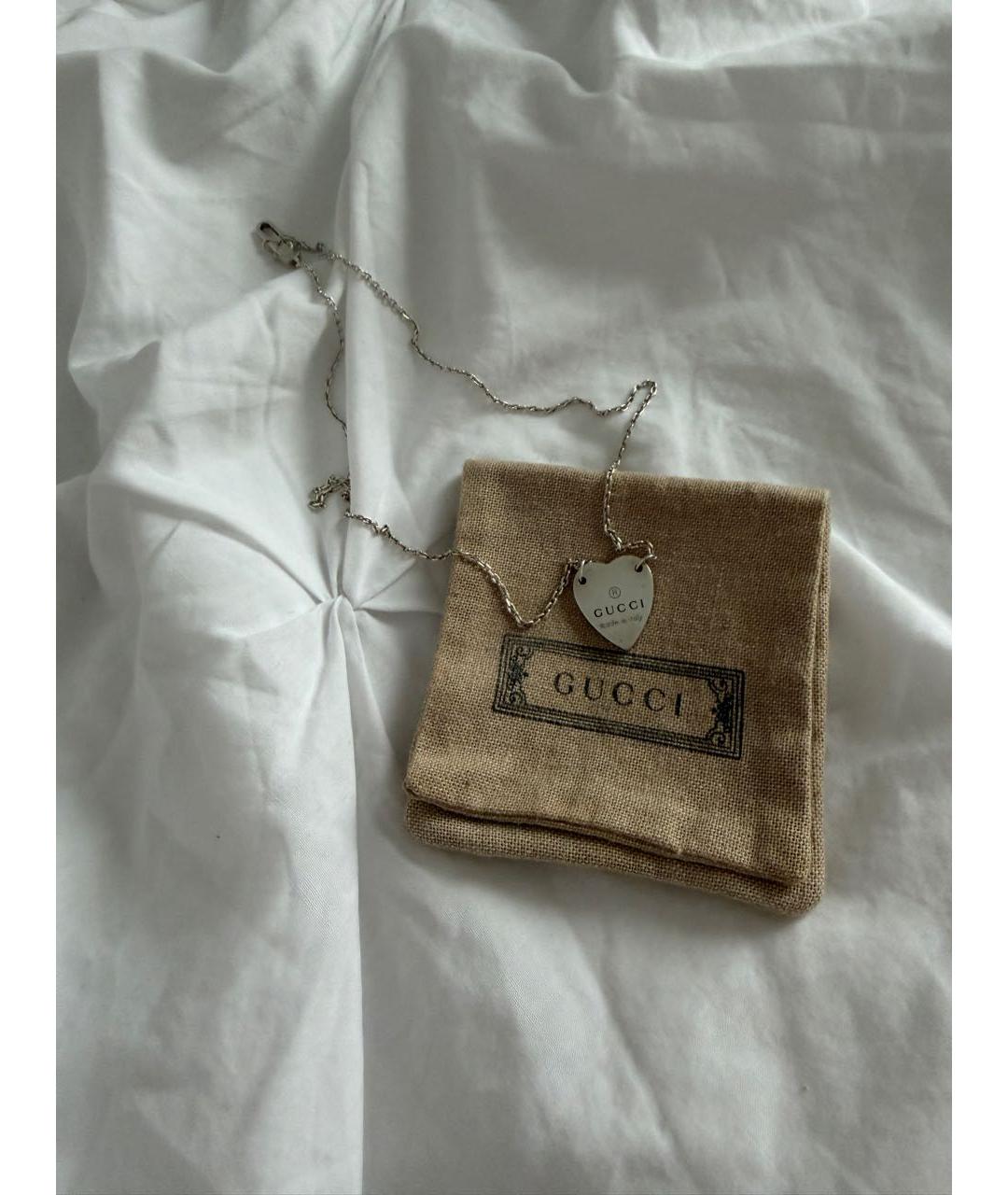 GUCCI Серебряное серебряное колье, фото 2