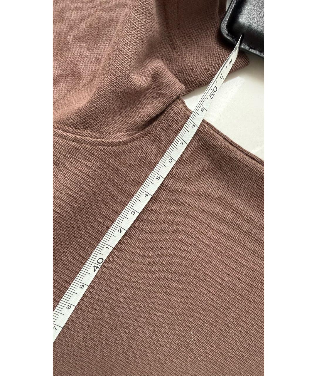 JACQUEMUS Коричневая хлопковая футболка, фото 7