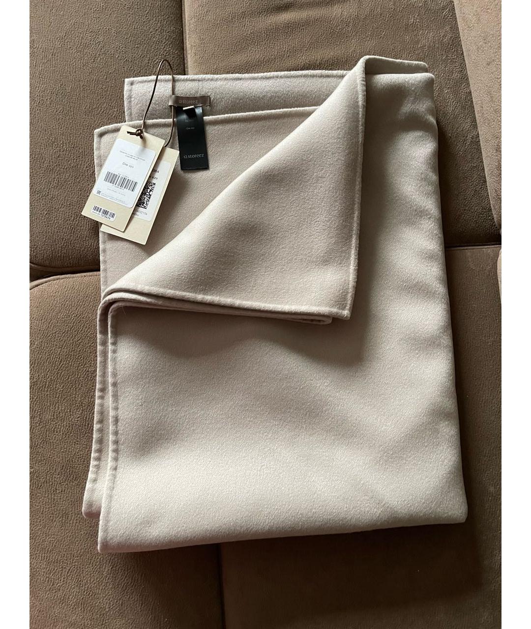 12 STOREEZ Бежевый шерстяной шарф, фото 2