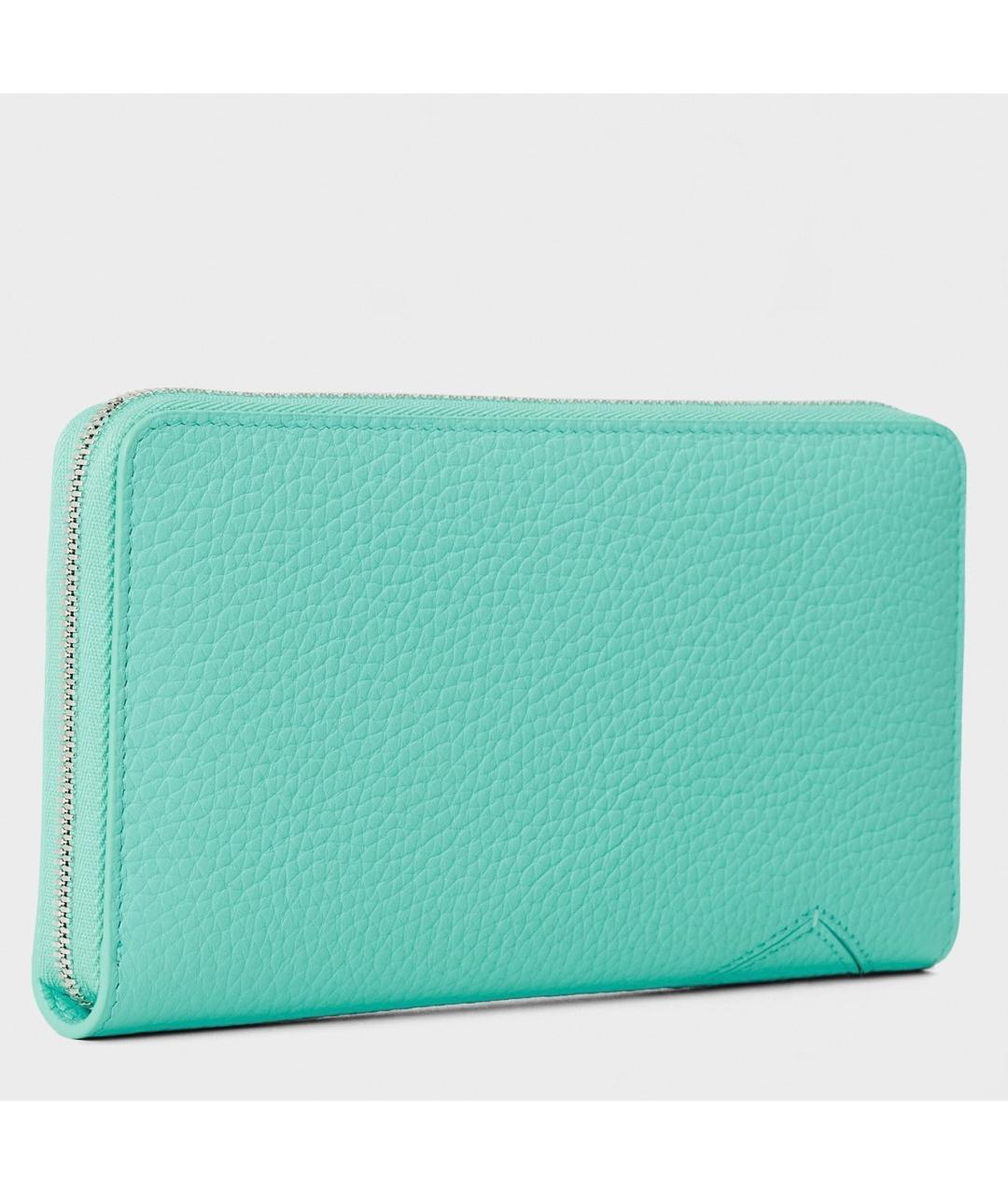 TIFFANY&CO Зеленый кожаный кошелек, фото 2