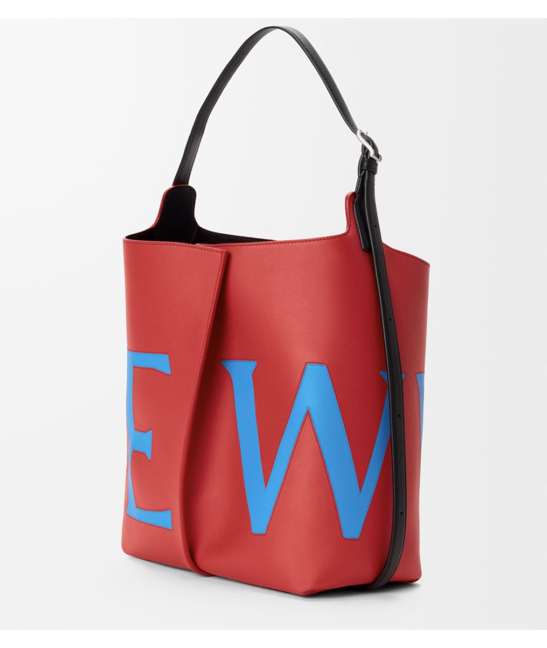 LOEWE Красная кожаная сумка тоут, фото 2