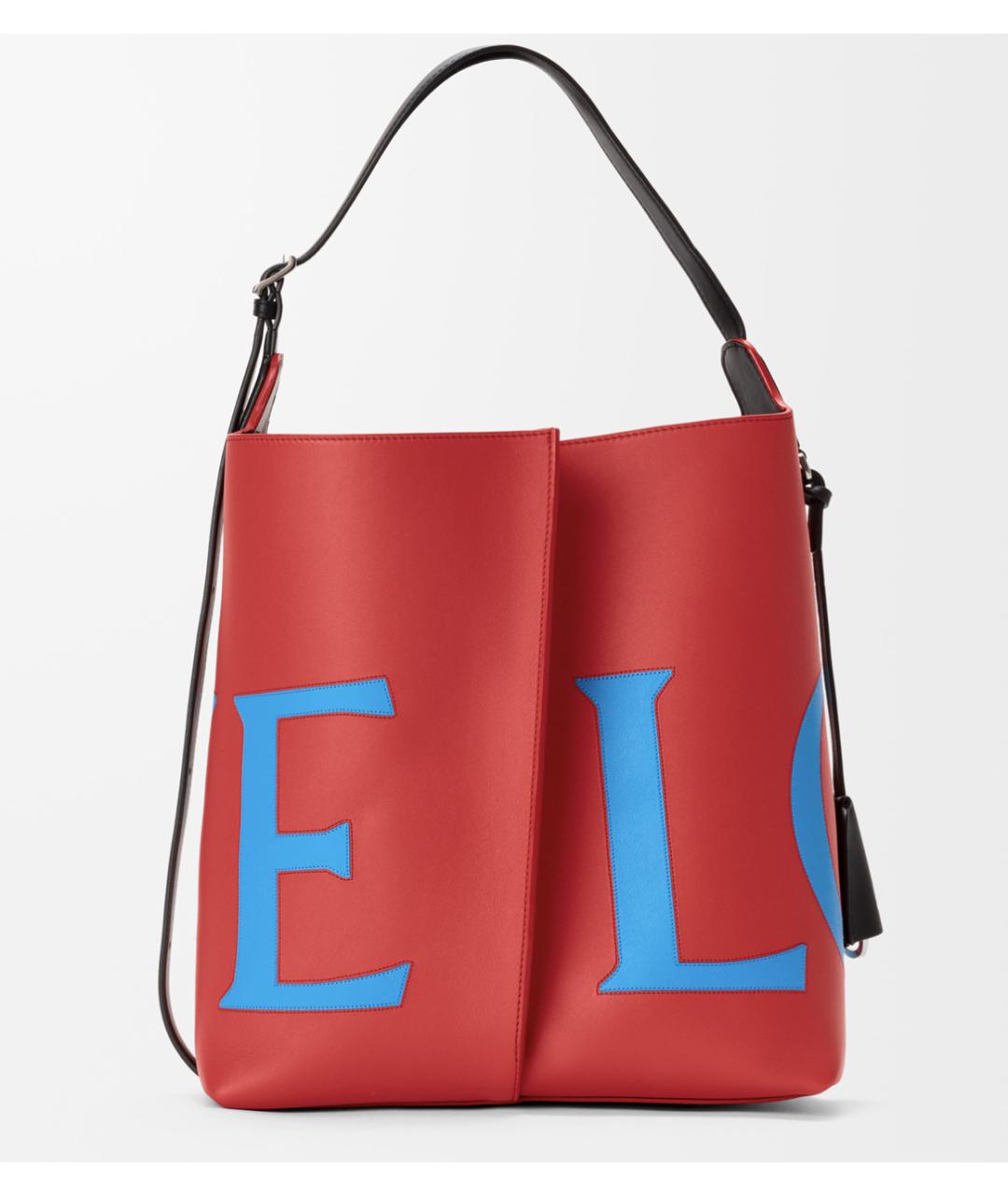 LOEWE Красная кожаная сумка тоут, фото 4