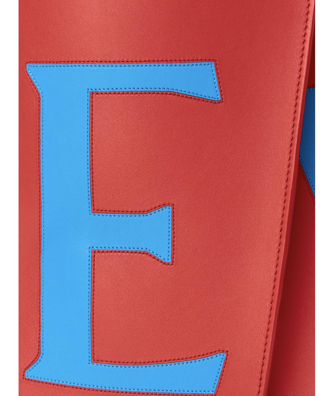 LOEWE Красная кожаная сумка тоут, фото 7