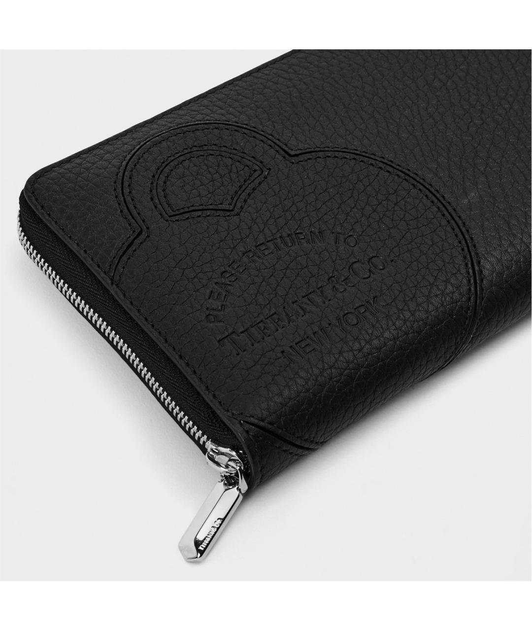 TIFFANY&CO Черный кожаный кошелек, фото 4