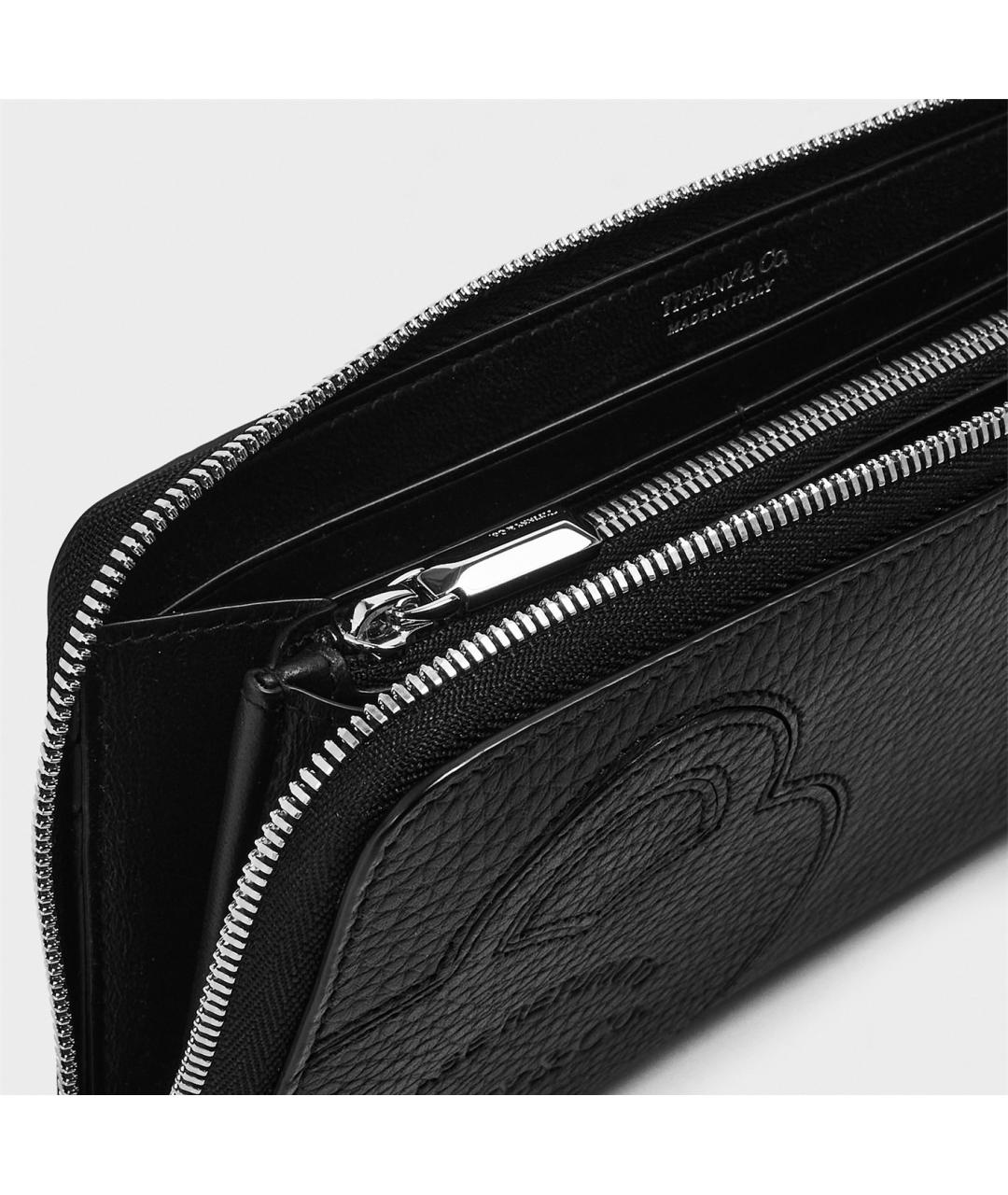 TIFFANY&CO Черный кожаный кошелек, фото 3
