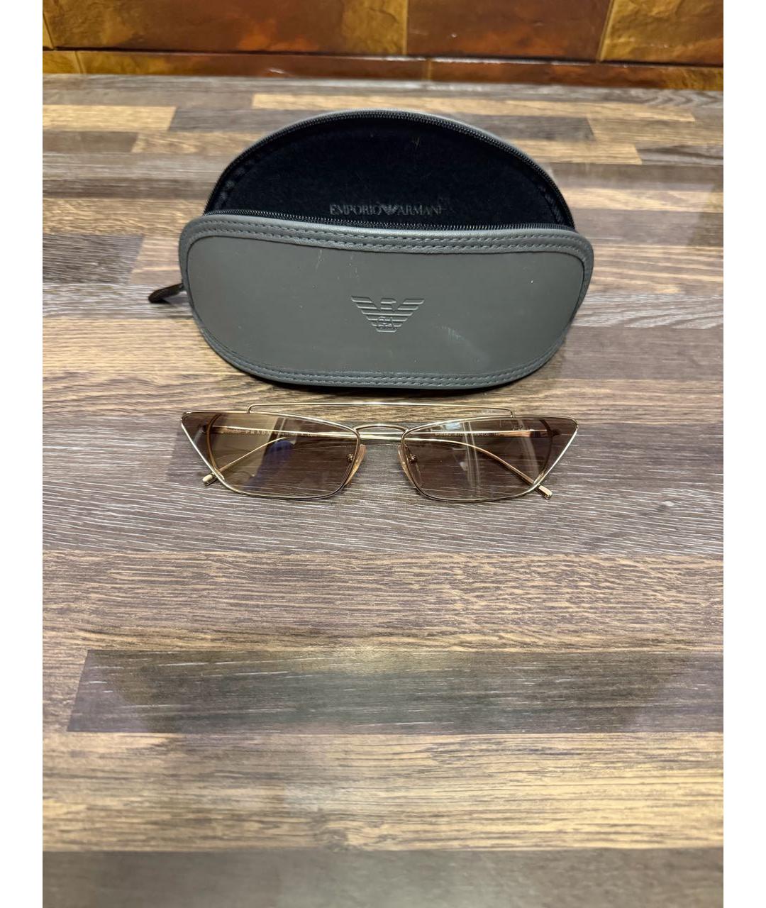 PRADA Золотые металлические солнцезащитные очки, фото 4