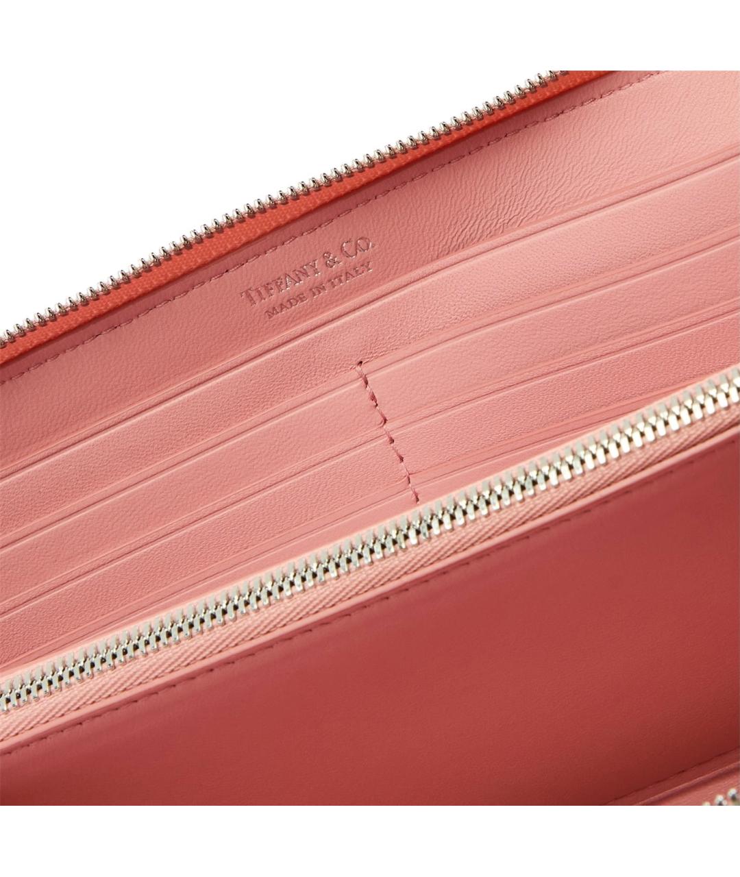 TIFFANY&CO Розовый кожаный кошелек, фото 4