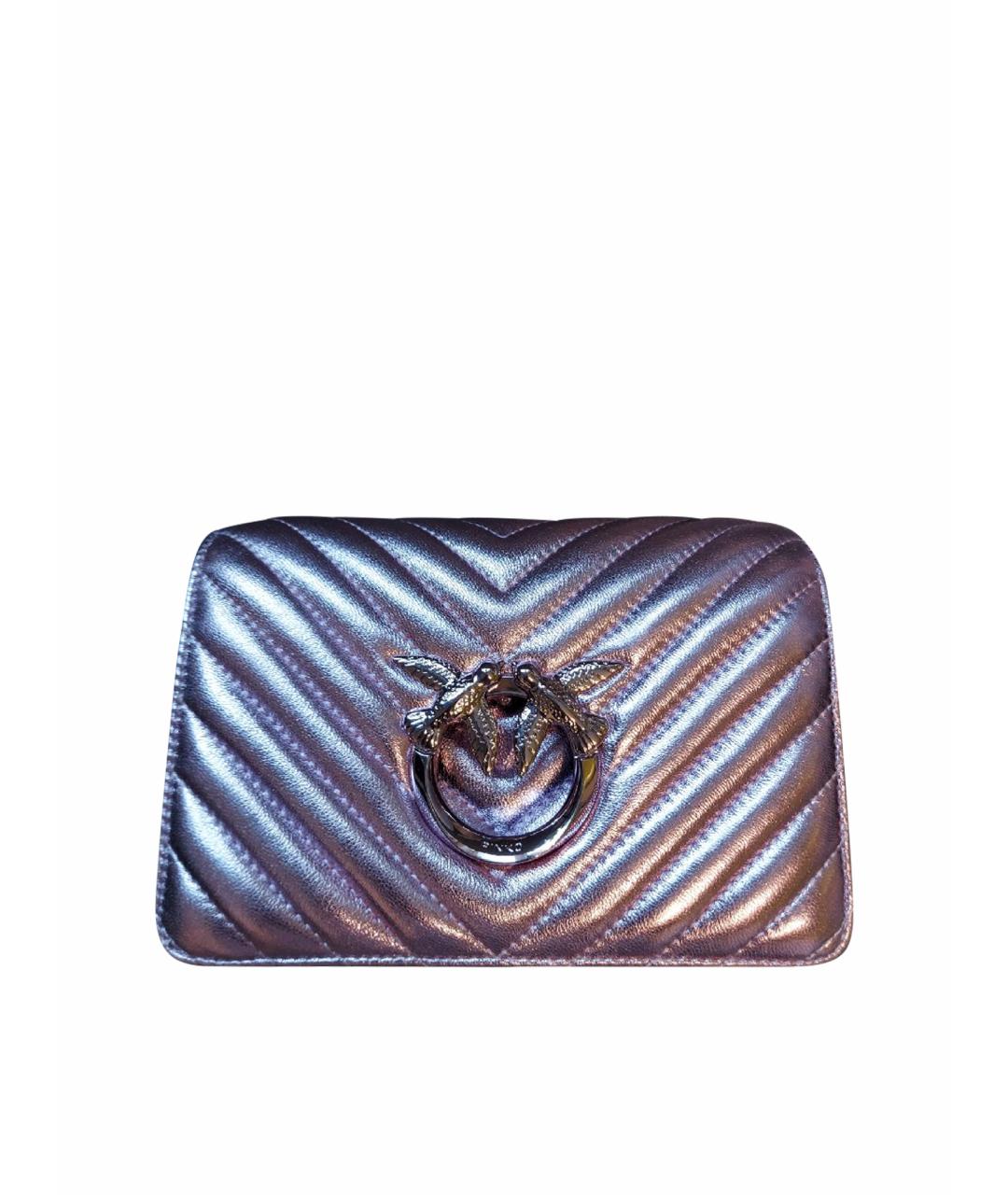 PINKO Розовая кожаная сумка через плечо, фото 1