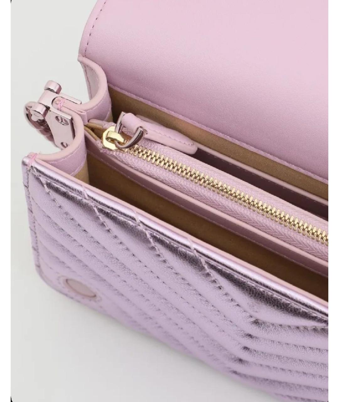 PINKO Розовая кожаная сумка через плечо, фото 4