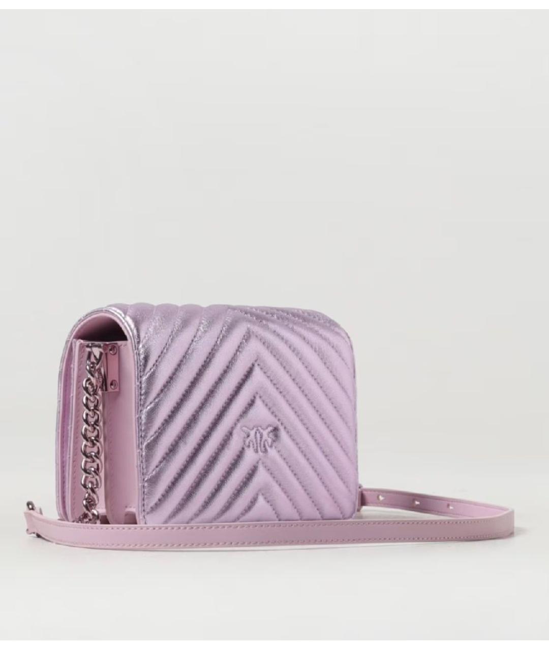 PINKO Розовая кожаная сумка через плечо, фото 3