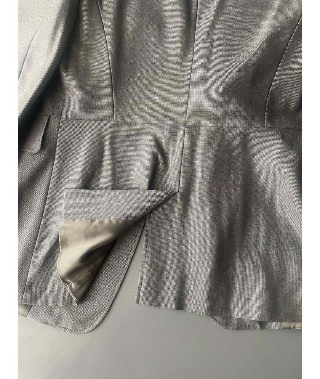 MAX MARA Серый шерстяной костюм с юбками, фото 7