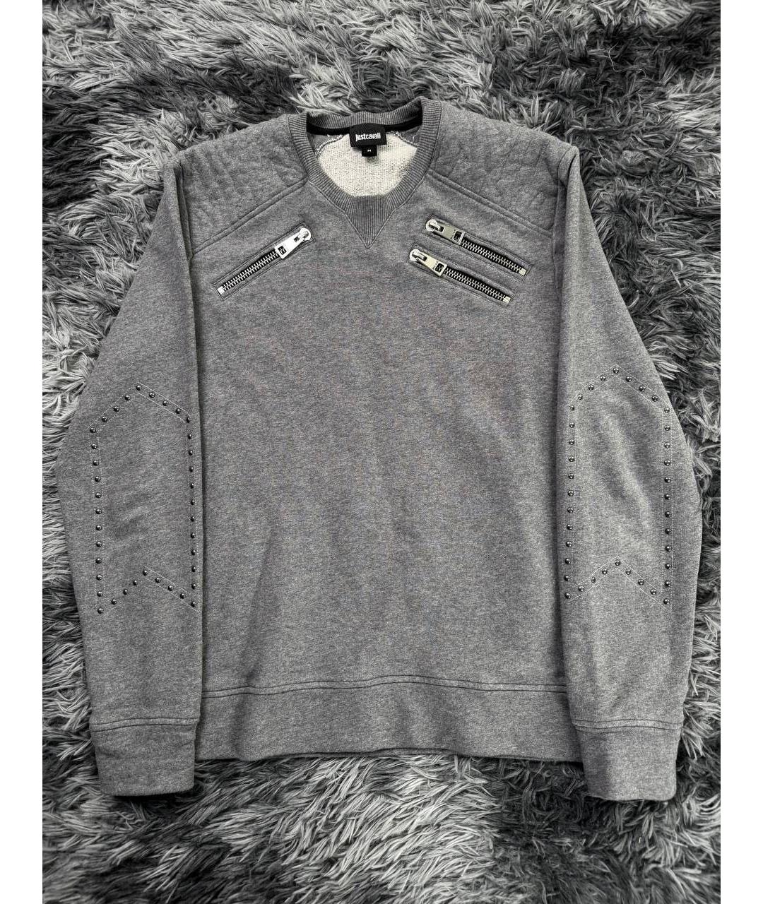 JUST CAVALLI Серый хлопковый тренч / плащ, фото 6