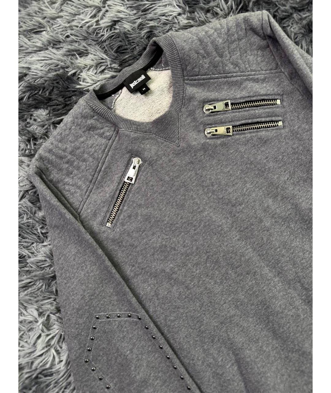 JUST CAVALLI Серый хлопковый тренч / плащ, фото 3