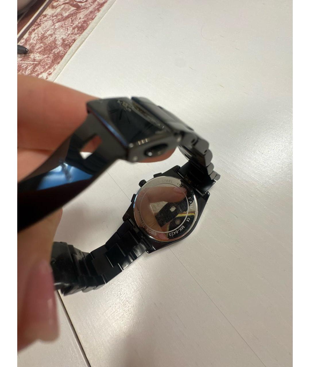 MICHAEL KORS Черные металлические часы, фото 2