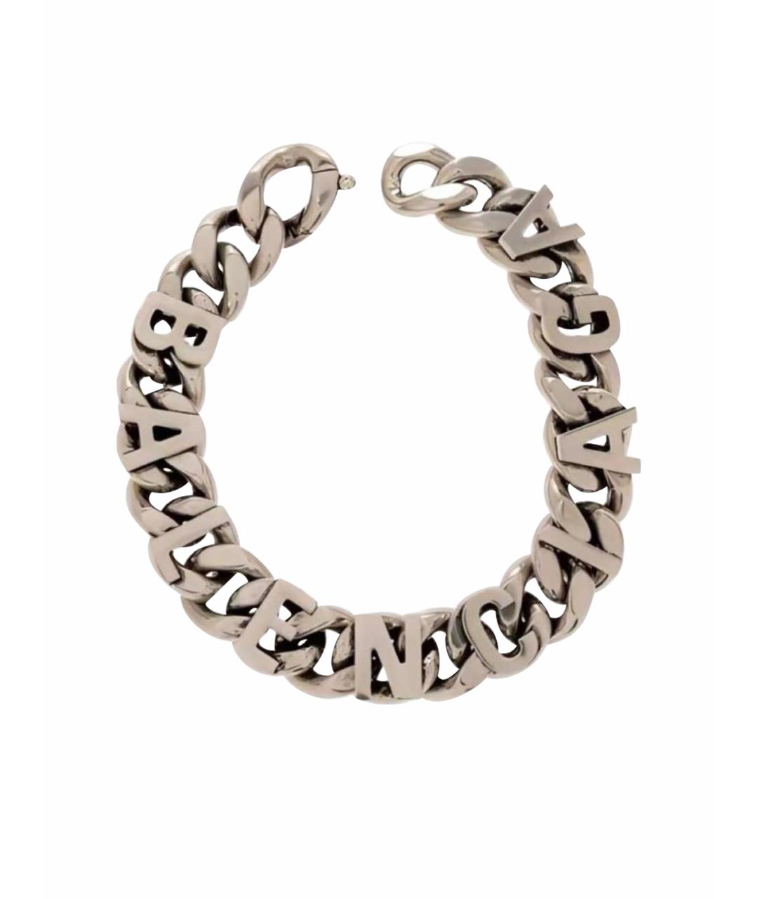 BALENCIAGA Серебрянный металлический браслет, фото 1