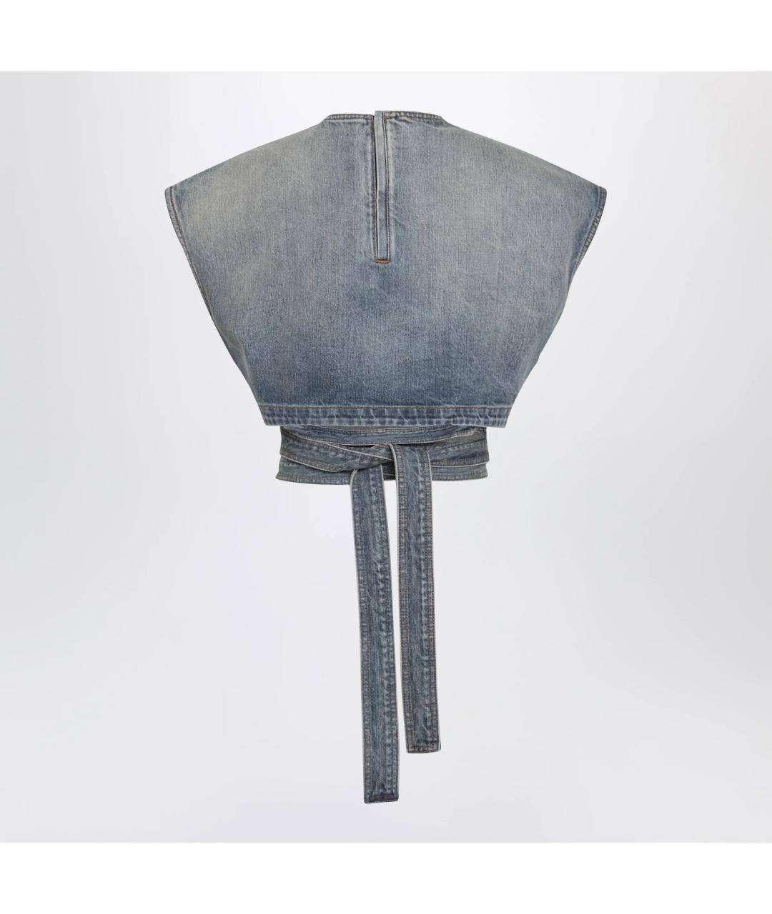 ALAIA Голубая хлопковая блузы, фото 2