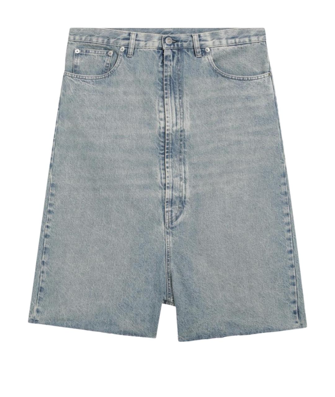 MAISON MARGIELA Голубые хлопковые шорты, фото 1