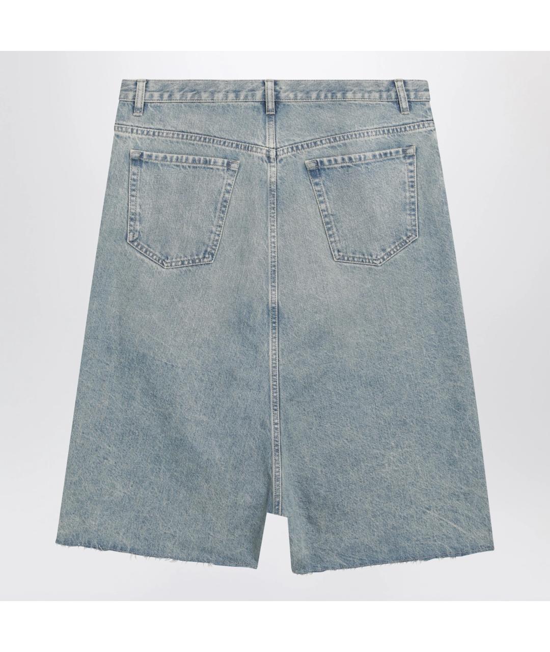 MAISON MARGIELA Голубые хлопковые шорты, фото 2