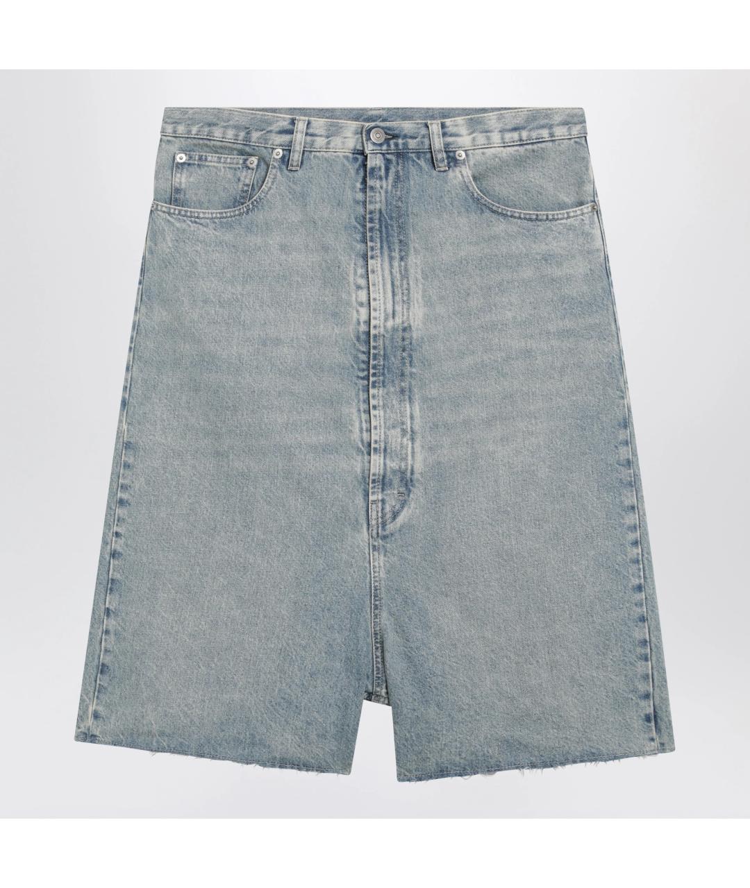 MAISON MARGIELA Голубые хлопковые шорты, фото 3