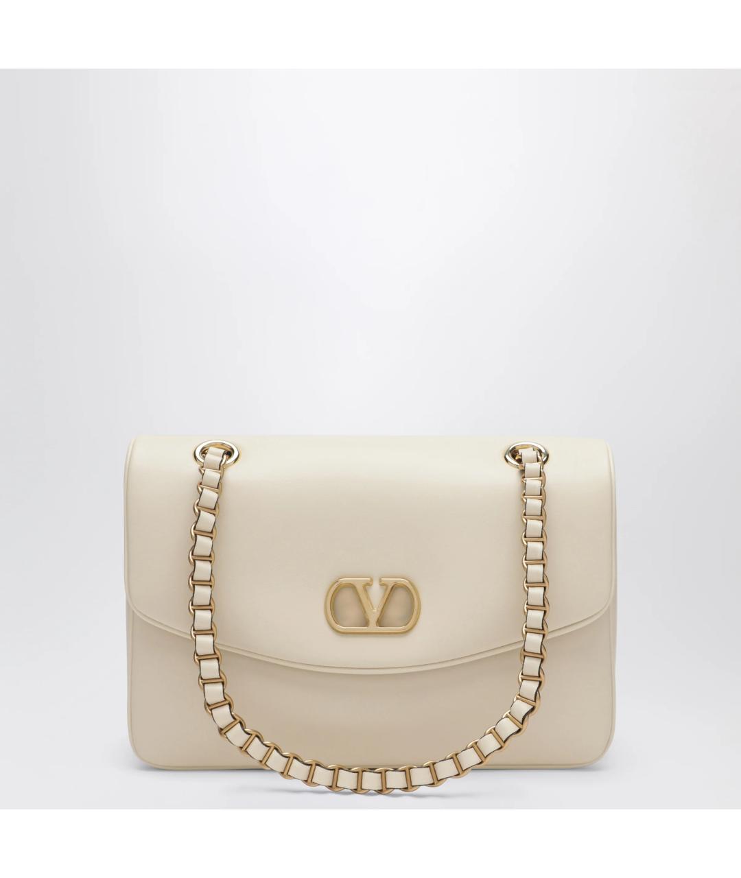 VALENTINO Белая кожаная сумка через плечо, фото 3