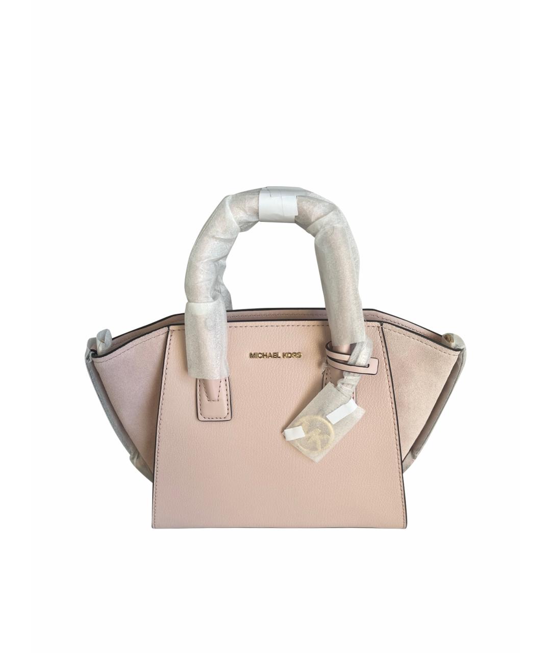 MICHAEL KORS Розовая кожаная сумка с короткими ручками, фото 1