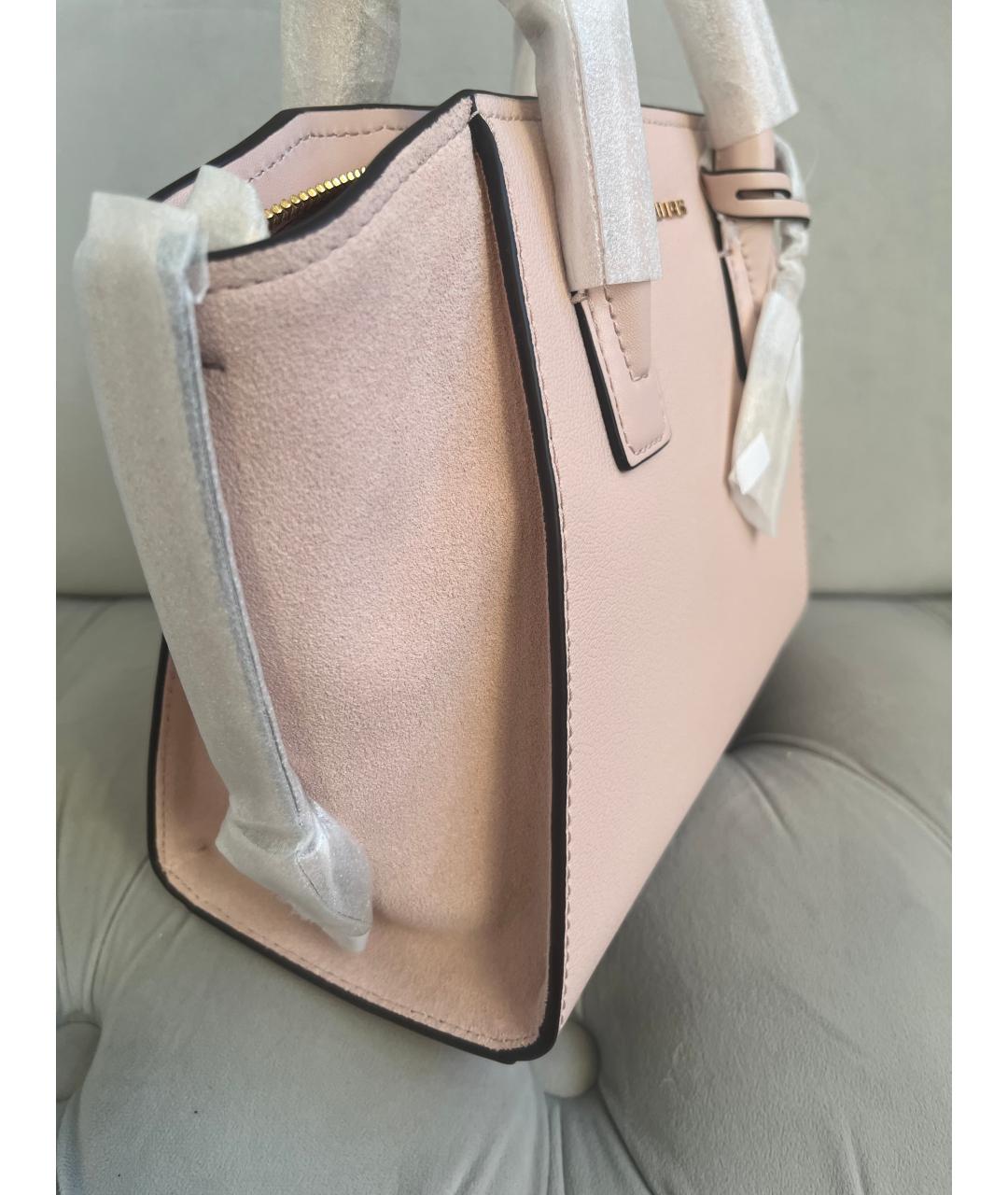 MICHAEL KORS Розовая кожаная сумка с короткими ручками, фото 2