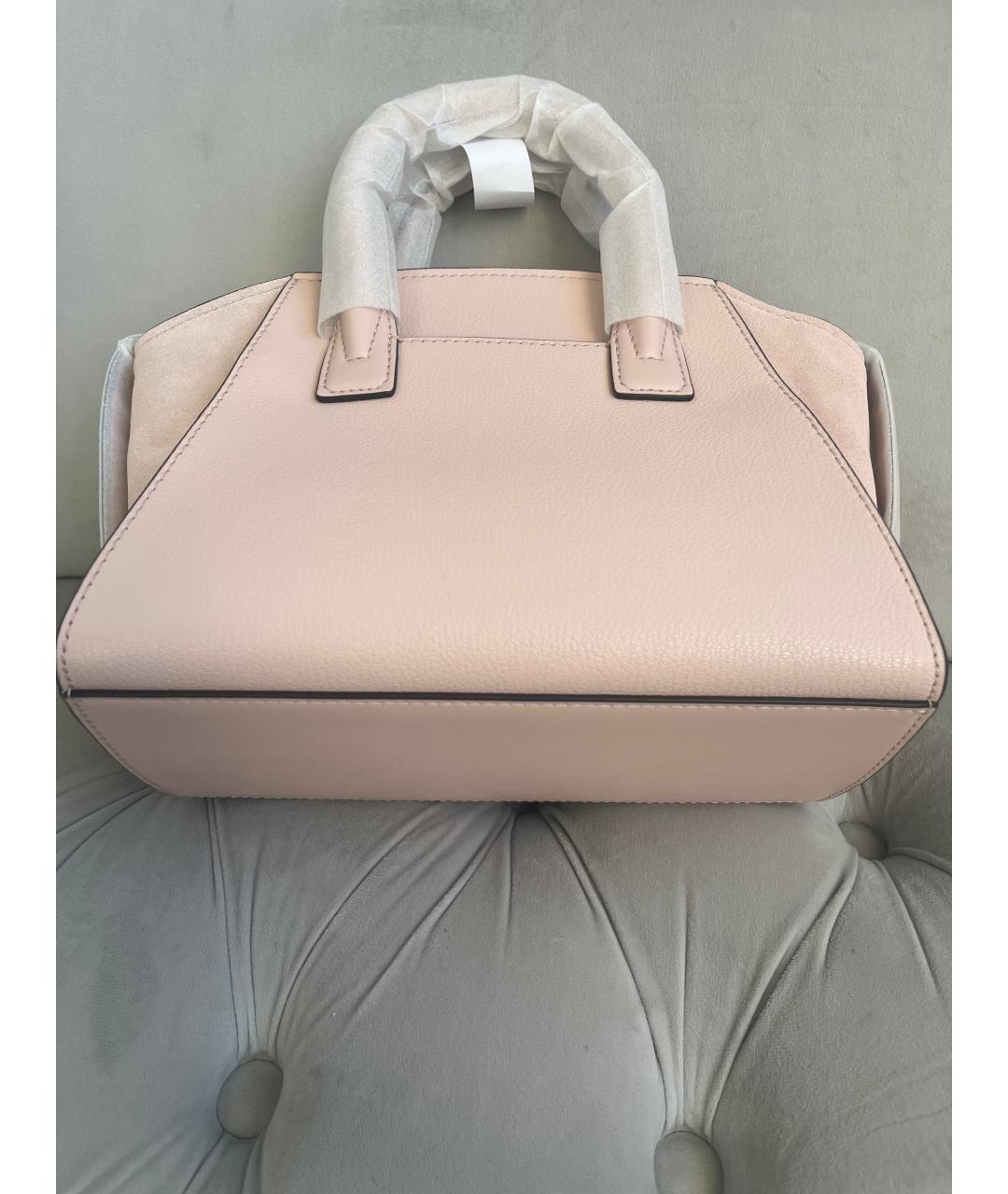 MICHAEL KORS Розовая кожаная сумка с короткими ручками, фото 5