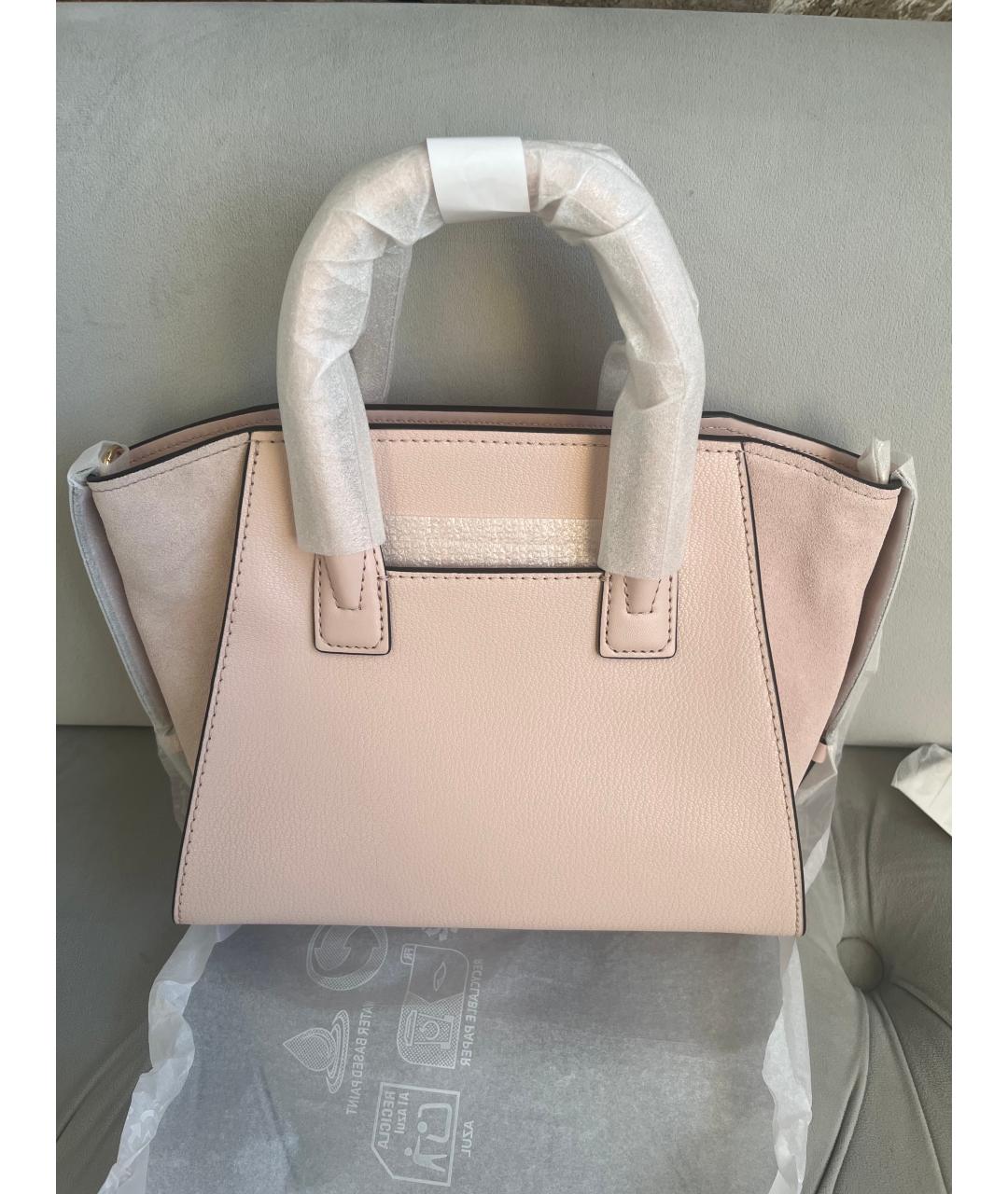 MICHAEL KORS Розовая кожаная сумка с короткими ручками, фото 3