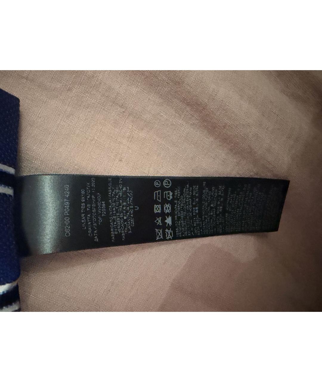 BRIONI Темно-синий шелковый галстук, фото 4