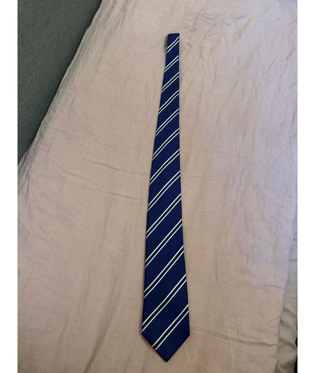 BRIONI Темно-синий шелковый галстук, фото 5