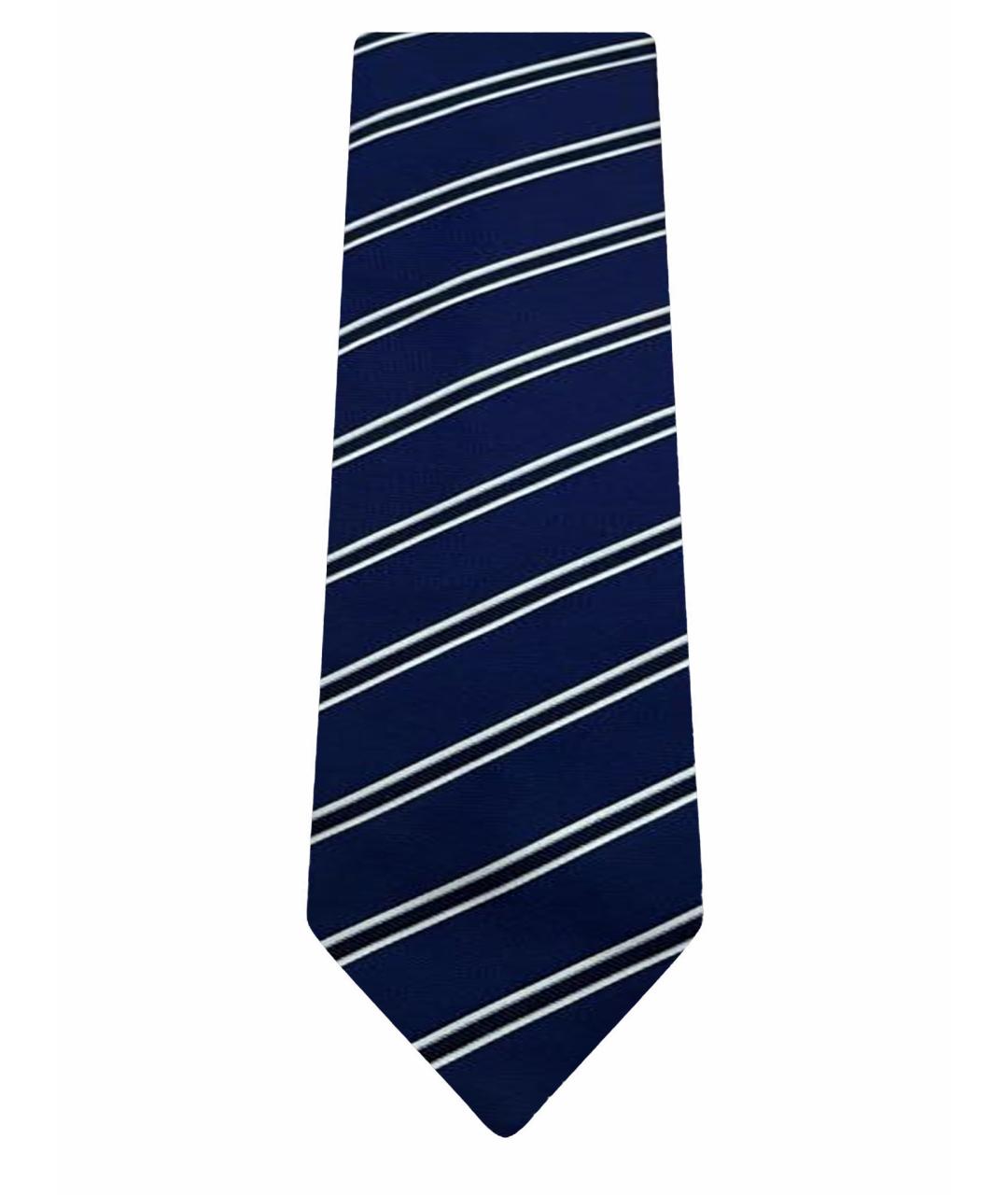 BRIONI Темно-синий шелковый галстук, фото 1