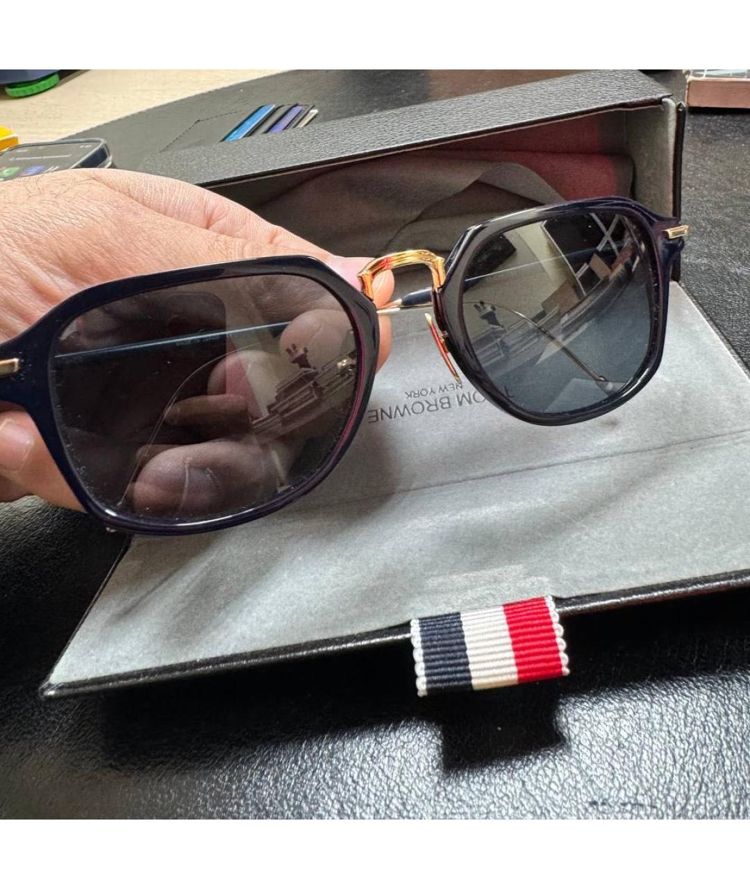 THOM BROWNE Черные солнцезащитные очки, фото 3