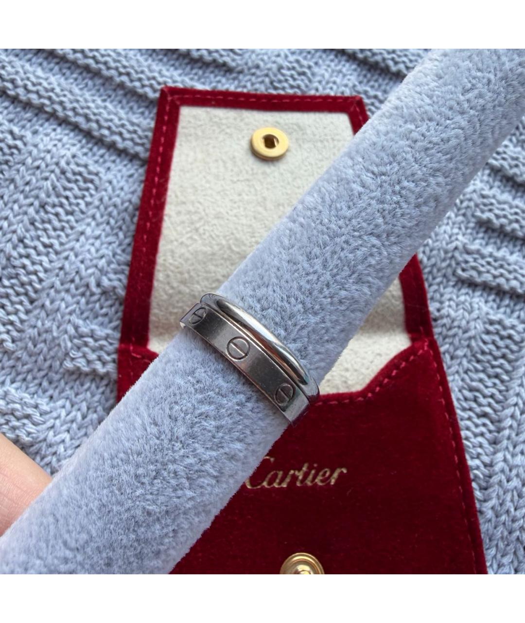 CARTIER Серебряное платиновое кольцо, фото 4
