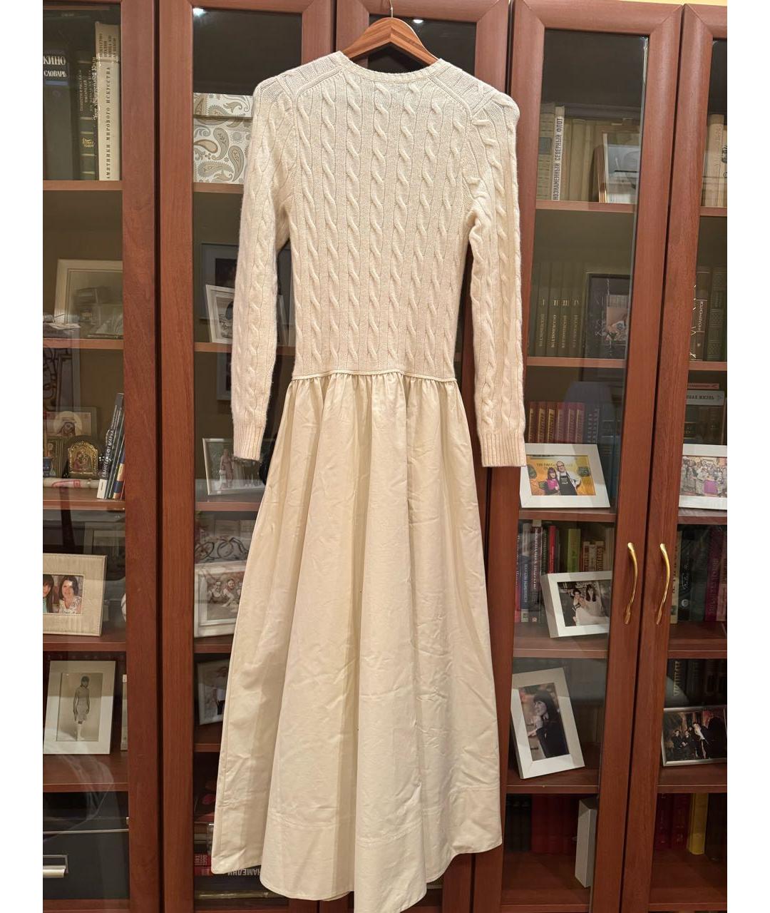 POLO RALPH LAUREN Бежевое шерстяное повседневное платье, фото 2