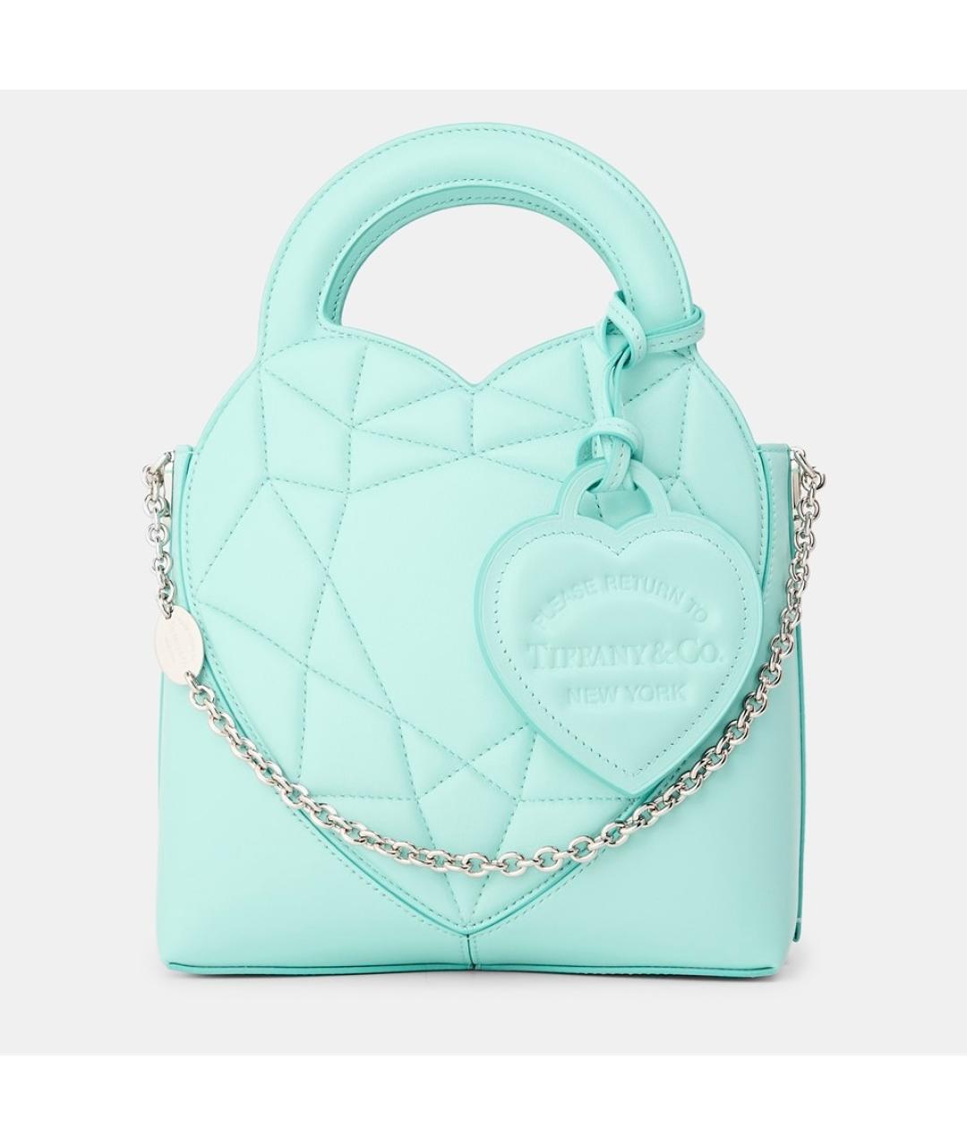 TIFFANY&CO Зеленая кожаная сумка тоут, фото 4