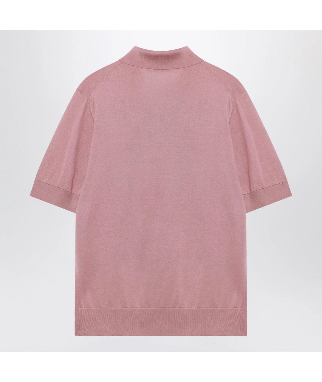 DOLCE&GABBANA Розовое поло с коротким рукавом, фото 2