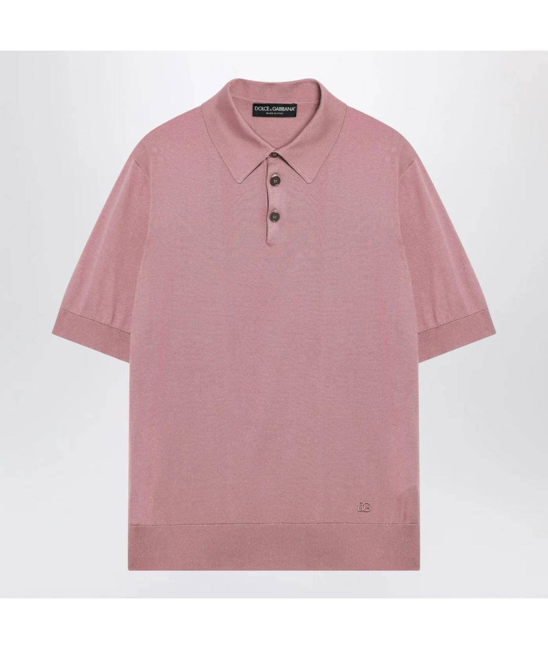 DOLCE&GABBANA Розовое поло с коротким рукавом, фото 3