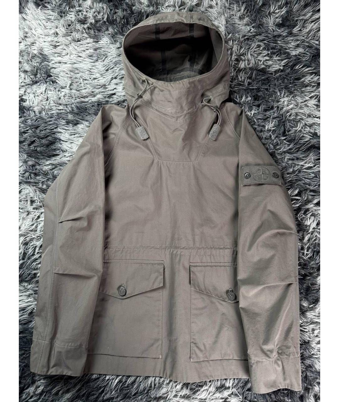STONE ISLAND Серый хлопковый спортивный костюм, фото 2