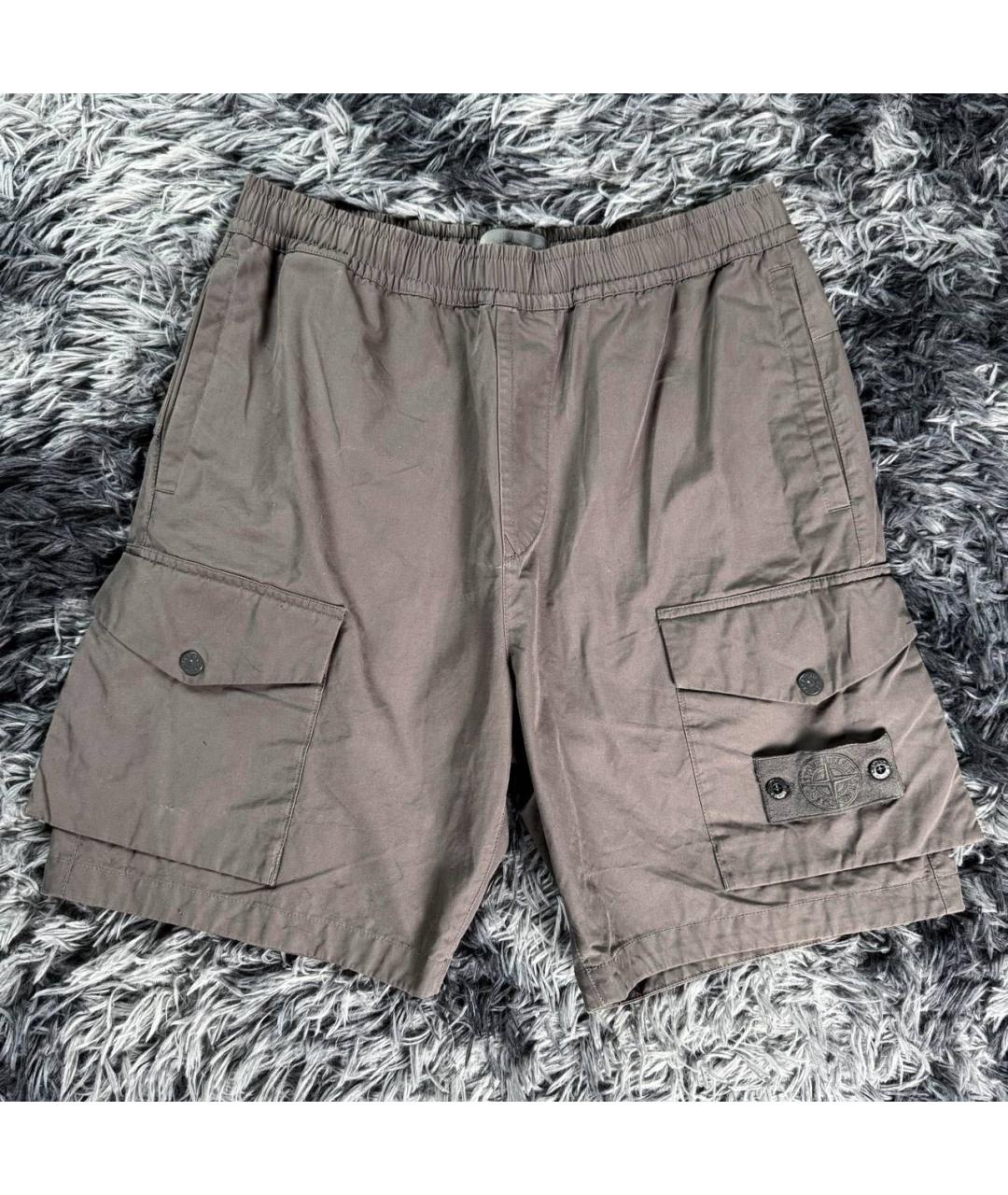 STONE ISLAND Серый хлопковый спортивный костюм, фото 4