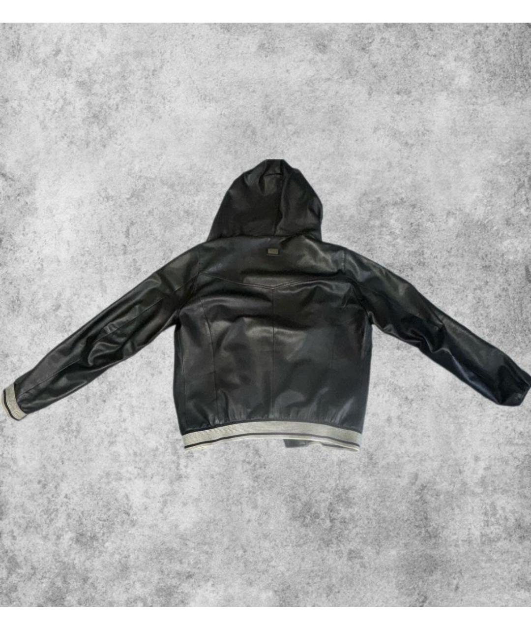 DOLCE&GABBANA Черная кожаная куртка, фото 2