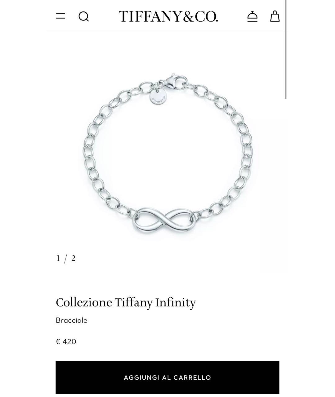 TIFFANY&CO Серебрянный серебряный браслет, фото 9